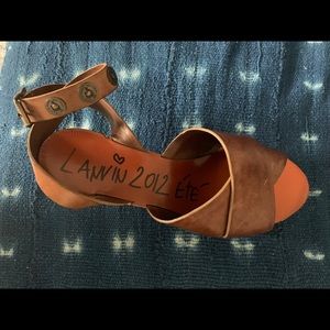 LANVIN 2012 ETE Natural Leather Platform Sandal